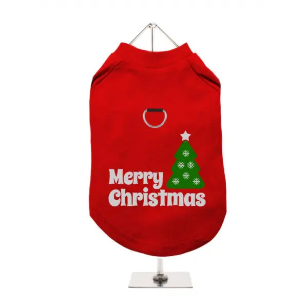 Merry Christmas Tree Harness Lined Dog T-shirt - Urban Pup - 1