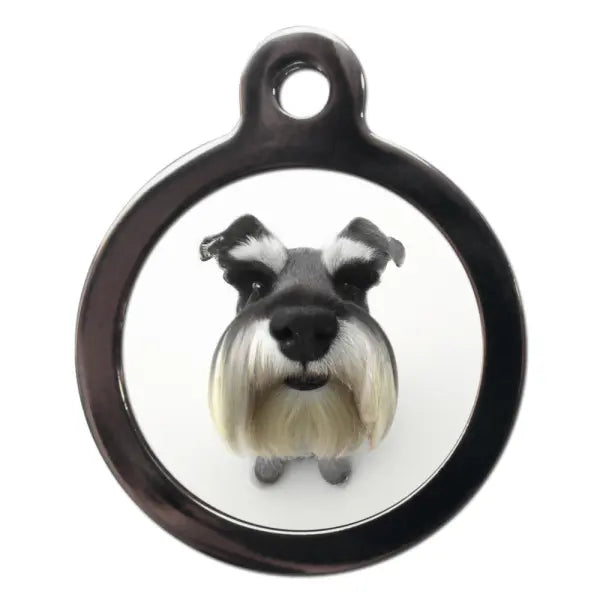 Miniature Schnauzer Fish Eye Lens Dog ID Tag - PS Pet Tags - 1