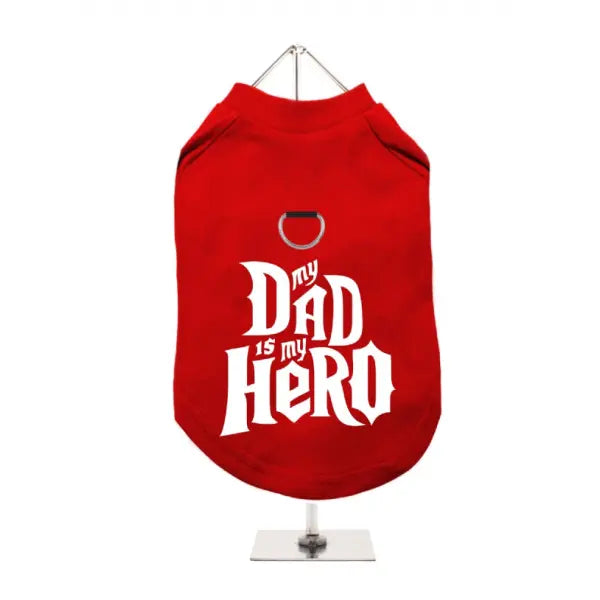 My Dad Is Hero Harness Lined Dog T - shirt - Urban 3