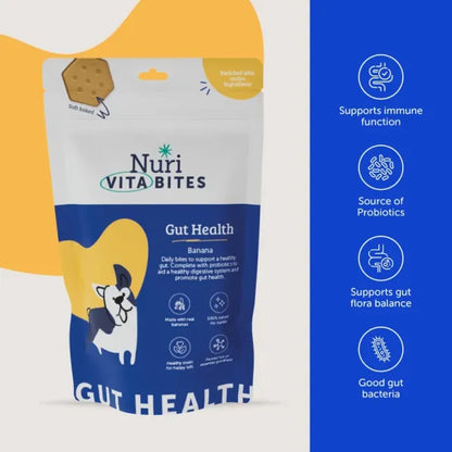 Nuri Vita Bites Dog Supplements 60 Pack - Gut Health - Nuri - 1