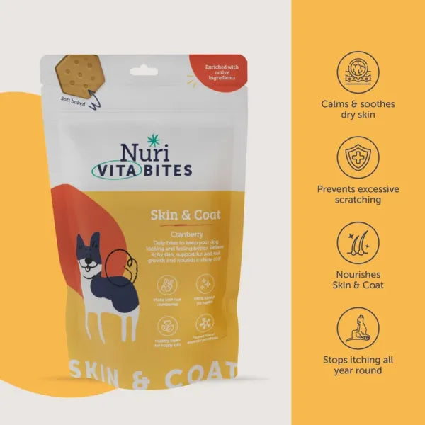 Nuri Vita Bites Dog Supplements 60 Pack - Skin & Coat - Nuri - 1