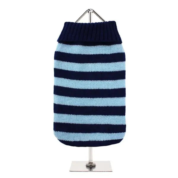 Oxford Blue Striped Dog Jumper - Urban Pup - 1