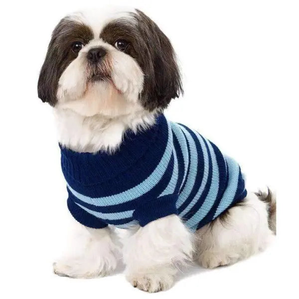 Oxford Blue Striped Dog Jumper - Urban Pup - 2