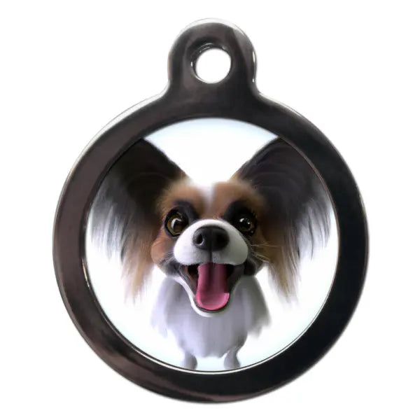 Papillon Fish Eye Lens Dog ID Tag - PS Pet Tags - 1