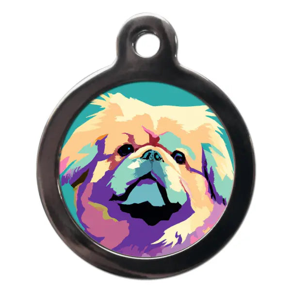 Pekingese Pop Art Dog ID Tag - PS Pet Tags - 1