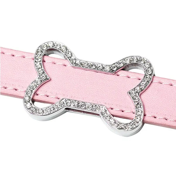 Personalised Leather Chrome Dog Collar In Hot Pink - Urban - 6