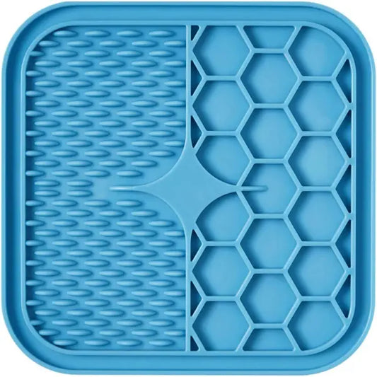 Pet Lick Mat Slow Feeder In Blue - Posh Pawz - 1