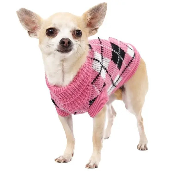 Pink dog sale jumper uk