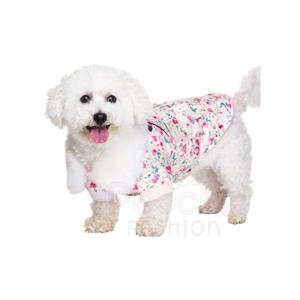 Pink Floral Cascade Designer Dog Coat - Urban Pup - 2