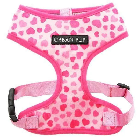 Pink Hearts Dog Harness - Urban Pup - 1