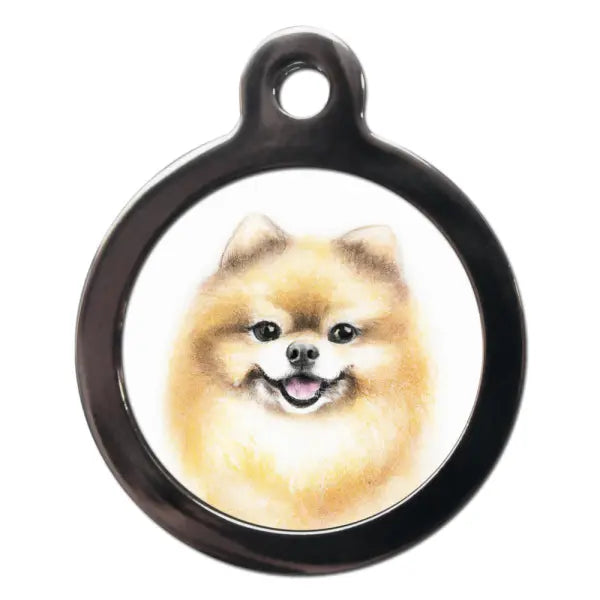 Pomeranian Portrait Dog ID Tag - PS Pet Tags - 1