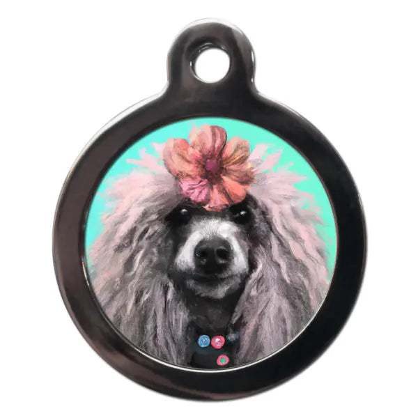 Poodle Hippy Dog ID Tag - PS Pet Tags - 1