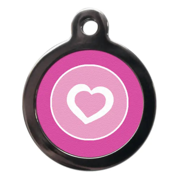 Pretty Pink Heart Cat ID Tag - PS Pet Tags - 1