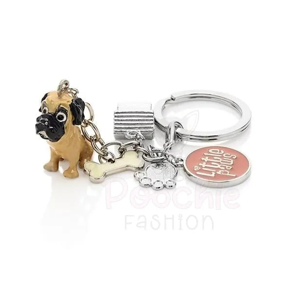 Pug Little Paws Keyring Handbag Charm - Sale - 2