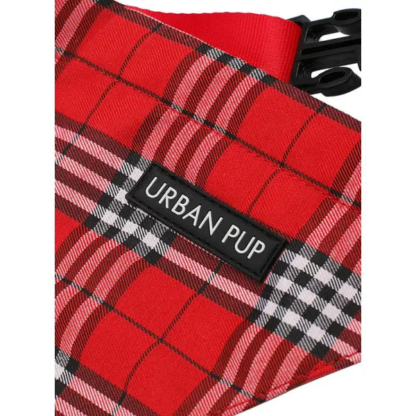 Red Tartan Dog Bandana Collar - Urban Pup - 3