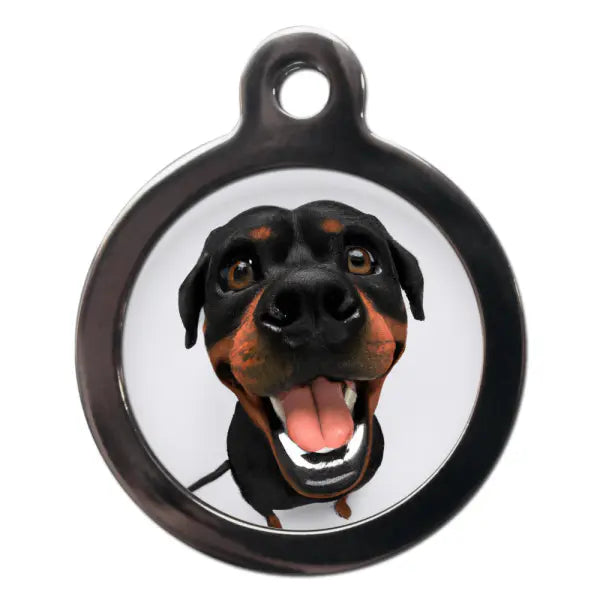 Rottweiler Fish Eye Lens Dog ID Tag - PS Pet Tags - 1