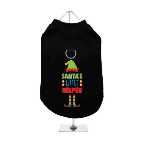 Santas Little Helper Harness Lined Dog T-Shirt - Urban Pup - 1