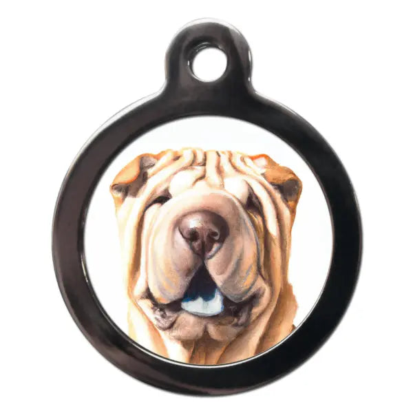 Shar-Pei Portrait Dog ID Tag - PS Pet Tags - 1