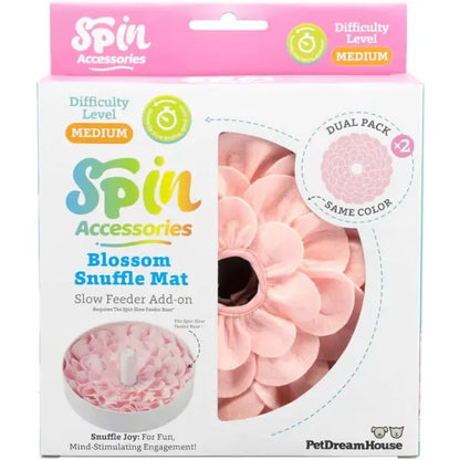 Spin Accessories Blossom Snuffle Mat Baby Pink Duo Pack - Level Medium - Petdreamhouse - 1