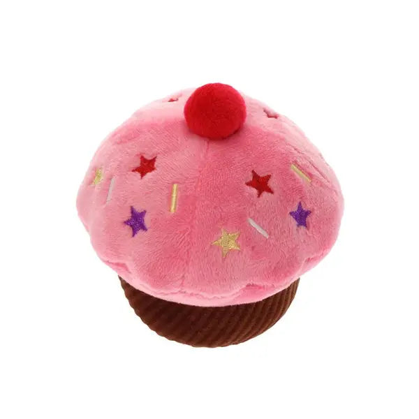 Strawberry Pupcake Plush & Squeaky Dog Toy - Posh Pawz - 2