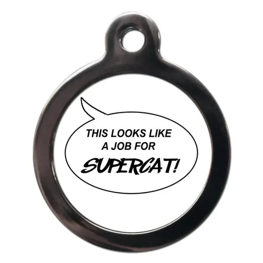 This Looks Like A job For Supercat Cat ID Tag - PS Pet Tags - 1