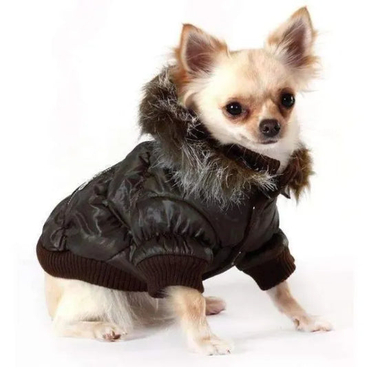 Urban Pup Dark Brown Luxury Quilted Dog Coat - Sale - 1