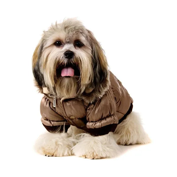 Urban Pup Light Brown Luxury Quilted Dog Coat Xsmall - Sale - 1