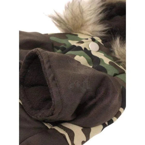 Urban Pup Two Tone Camouflage Parka Dog Coat - Medium - Sale - 4