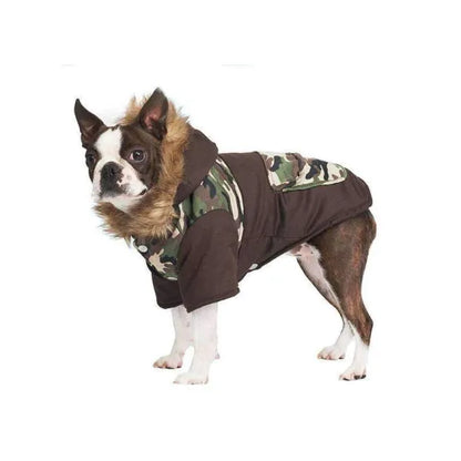 Urban Pup Two Tone Camouflage Parka Dog Coat - Medium - Sale - 1