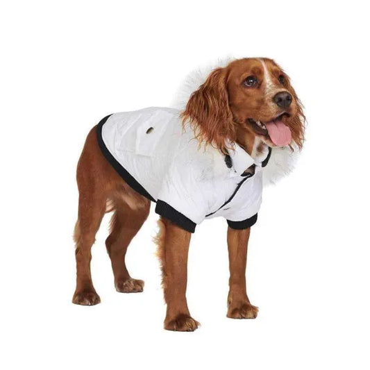 Urban Pup White Quilted Parka Dog Coat - Sale - 1