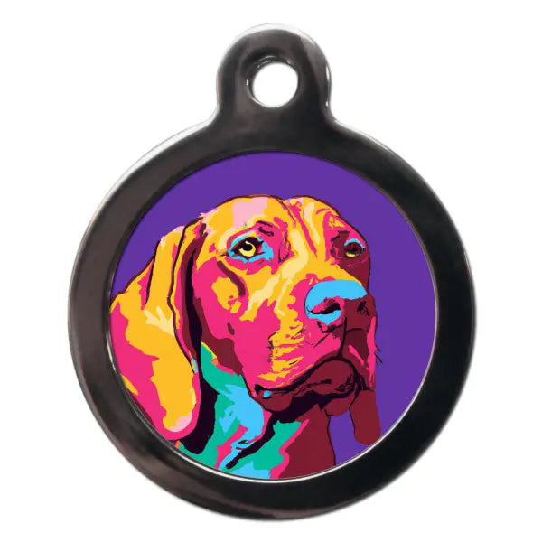 Vizsla Pop Art Dog ID Tag - PS Pet Tags - 1