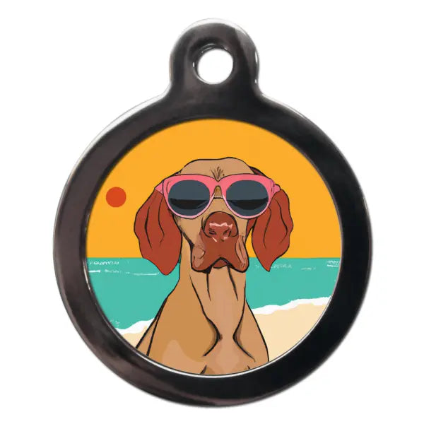 Vizsla Summertime Dog ID Tag - PS Pet Tags - 1