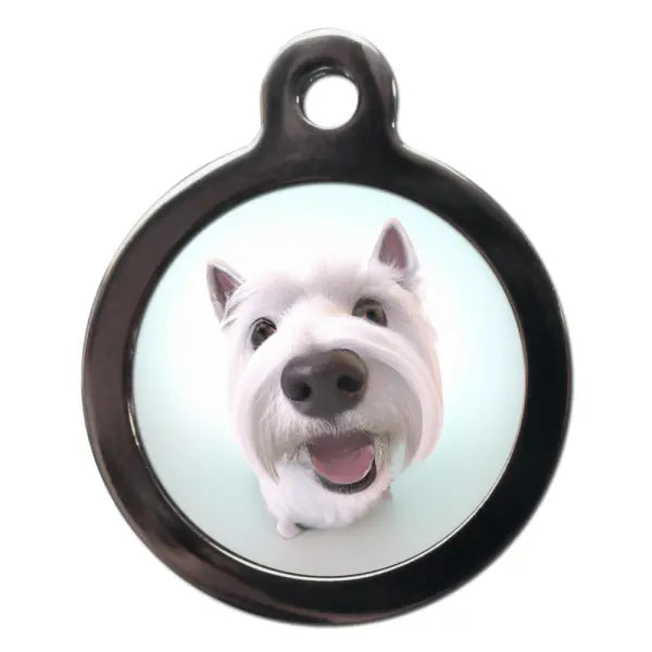 Westie Fish Eye Lens Dog ID Tag - PS Pet Tags - 1