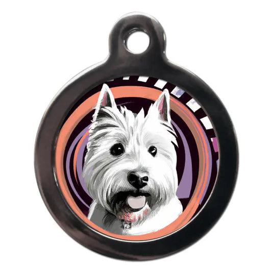 Westie Graffiti Dog ID Tag - PS Pet Tags - 1