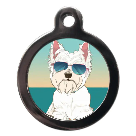 Westie Summertime Dog ID Tag - PS Pet Tags - 1