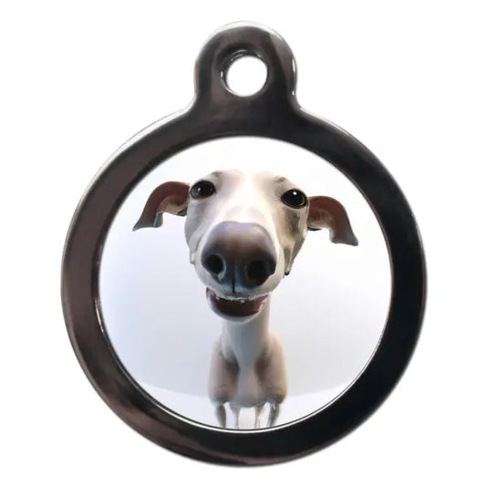 Whippet Fish Eye Lens Dog ID Tag - PS Pet Tags - 1