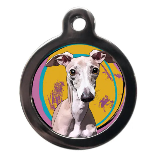 Whippet Graffiti Dog ID Tag - PS Pet Tags - 1