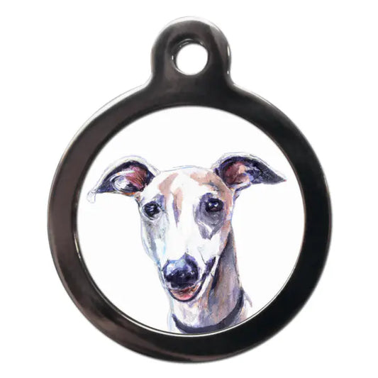 Whippet Portrait Dog ID Tag - PS Pet Tags - 1