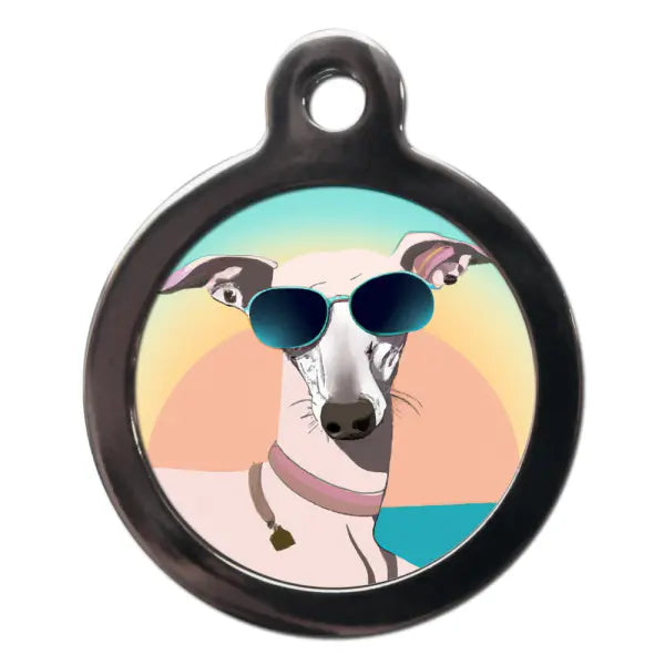 Whippet Summertime Dog ID Tag - PS Pet Tags - 1