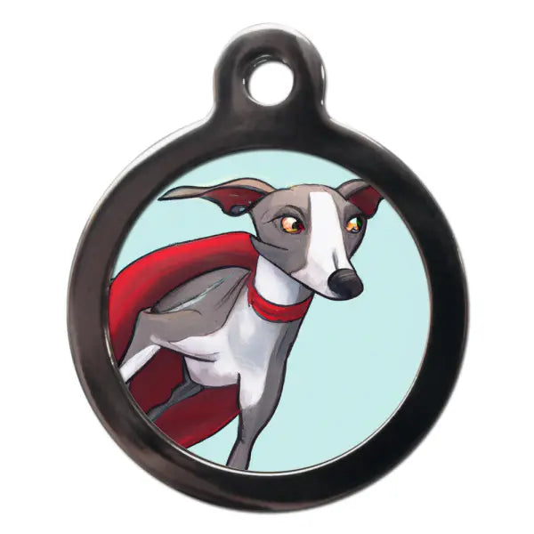 Whippet Superdog Dog ID Tag - PS Pet Tags - 1