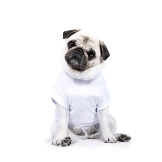 White Plain Dog T-shirt - Rich Paw - 1