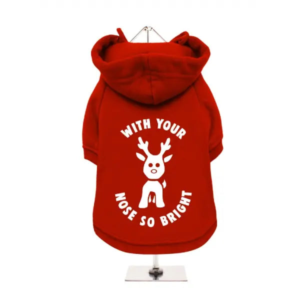 With Your Nose So Bright Fleece Lined Dog Hoodie Sweatshirt - Urban Pup - 1