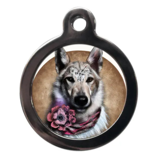 Wolfdog Hippy Dog ID Tag - PS Pet Tags - 1