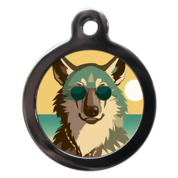 Wolfdog Summertime Dog ID Tag - PS Pet Tags - 1