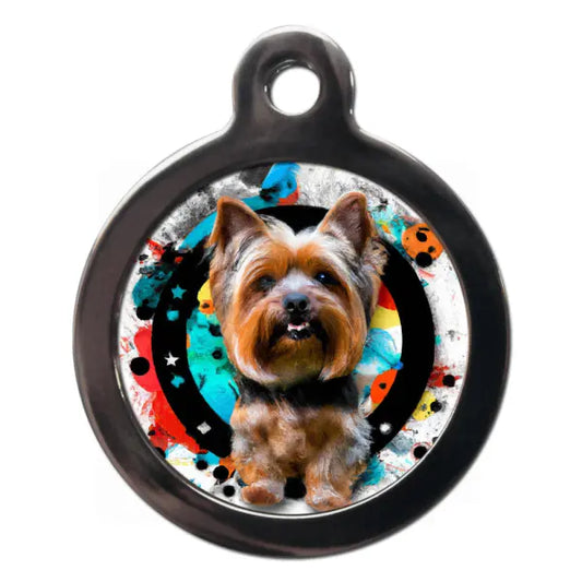 Yorkie Graffiti Dog ID Tag - PS Pet Tags - 1